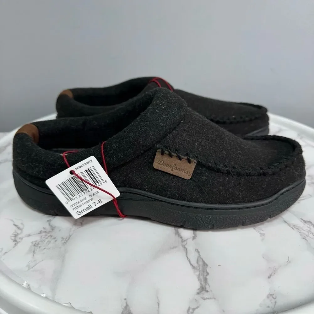 Dearfoams Men’s Slippers sz S 7/8 ndoor/Outdoor Memory Foam Clog NEW O-29